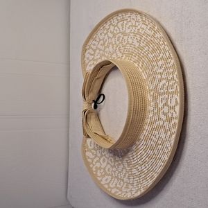 Juicy Couture Leopard Print Straw Sun Hat
